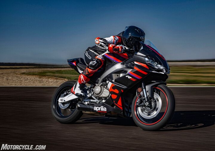 That’s Maverick Vinales in the saddle, a small jockey of a human. Imagine his elbows being in a natural tuck position instead of up high like in this photo. If he brought his elbows down they’d be touching the outside of his knee. Personally, when I’m in a tuck I like my knees and elbows to be in line, not adjacent.
