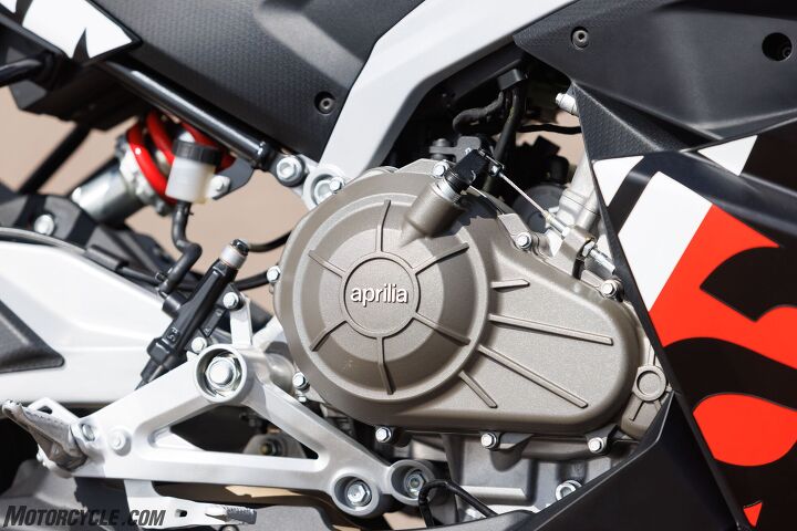 The 457cc parallel-Twin is a stout little thing, packing nearly 50 horses and 32 lb-ft of torque. Scheduled maintenance includes oil changes every 3,500 miles and valve adjustments every 15,000 miles. Along with the valve adjustments, the maintenance schedule also calls for new spark plugs and air filter at the same time.