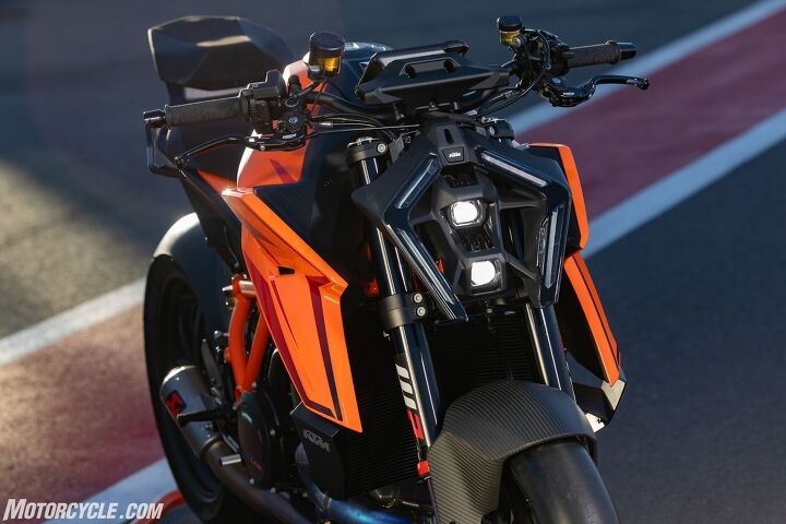 No other headlight has generated so much controversy than this one, but before you finalize your stance, see it in person. It fits the overall design flow of the bike, and if you needed a physical symbol to understand how KTM’s operating philosophy is unlike any other OEM, this is it. 