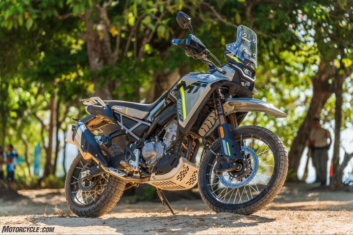 The Ibex 450 comes stock with a plastic/metal skid plate. Our test units were also equipped with engine and upper crash bars.