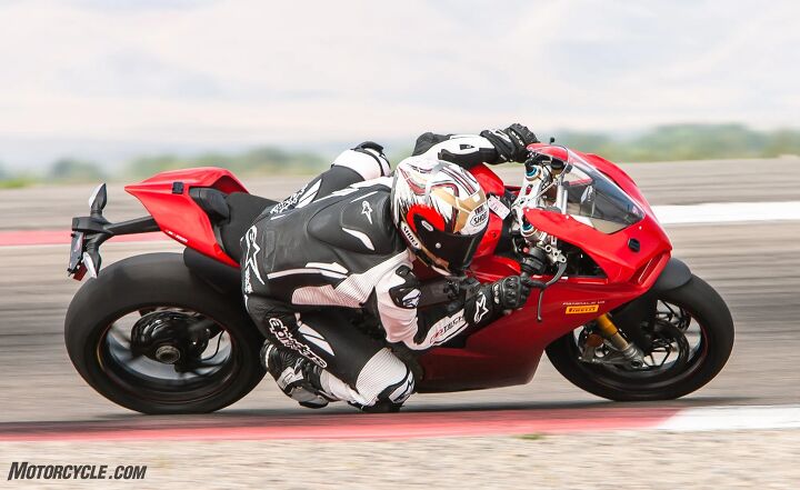 When we tested the first-gen Panigale V4 S, we noted how demanding it was to ride quickly and consistently around a racetrack.