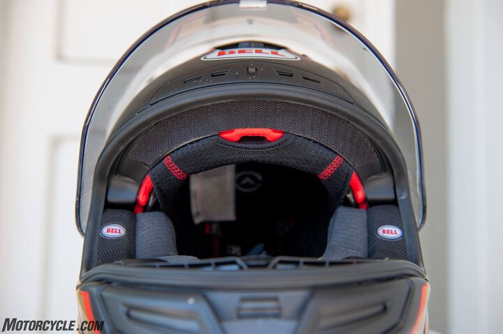 mo tested cambox mkv4 pro action camera, Look closely at the top of the eye port and you ll see the curved velcro strip that aligns with the curvature of the helmet