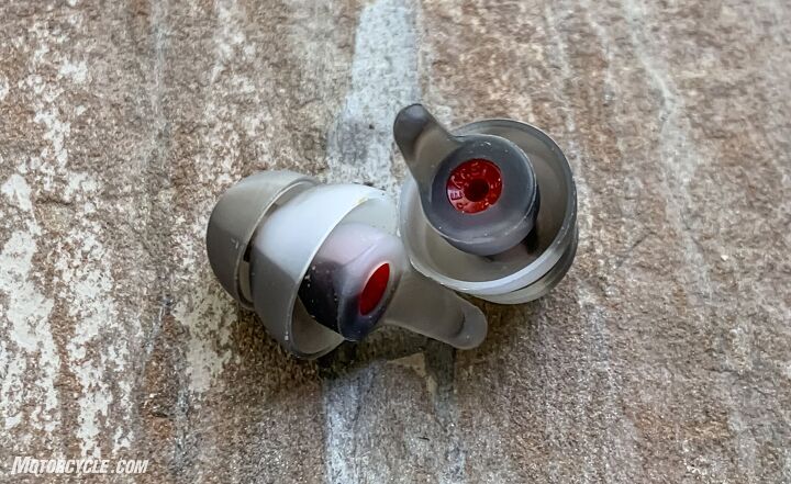mo tested earpeace earplug review, EarPeace earplugs are constructed from super soft silicone with a removable filter red circle for regulating the sound attenuation