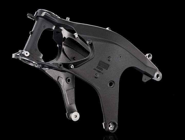 Ducati’s continually been tweaking the front frame of the Panigale to get better feel and make the rider’s job easier.